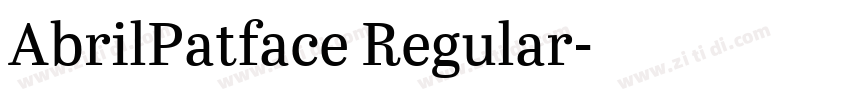 AbrilPatface Regular字体转换 AbrilPatface Regular字体转换